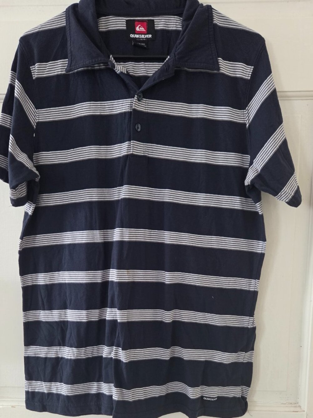 Quiksilver striped polo shirt L